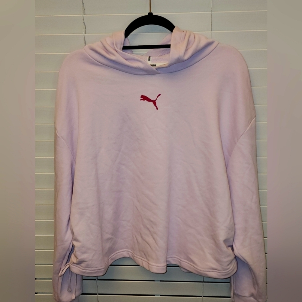 Puma Pink Short Hoodie 2X Tied sides
